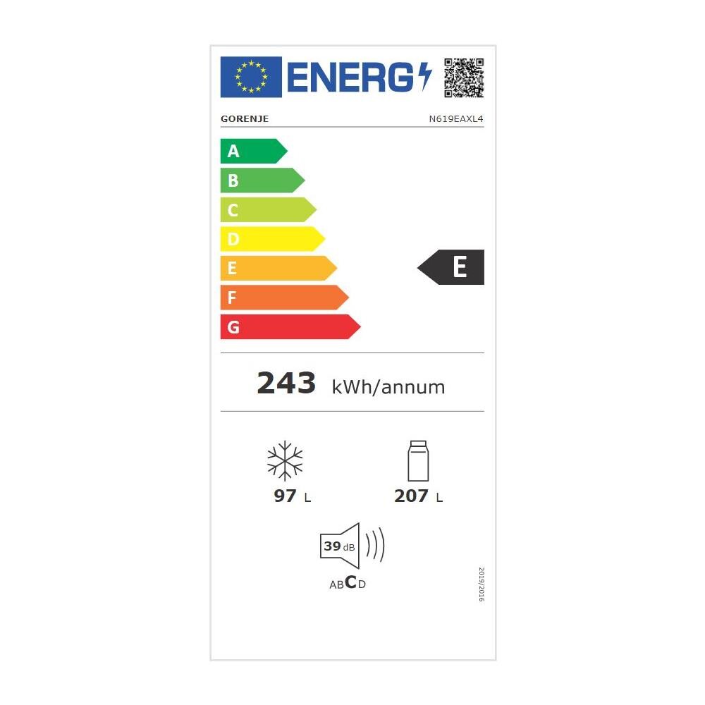 N619eaxl4 Frigorifero Con Congelatore Libera Installazione 304 L E Acciaio Inossidabile - Foto 3