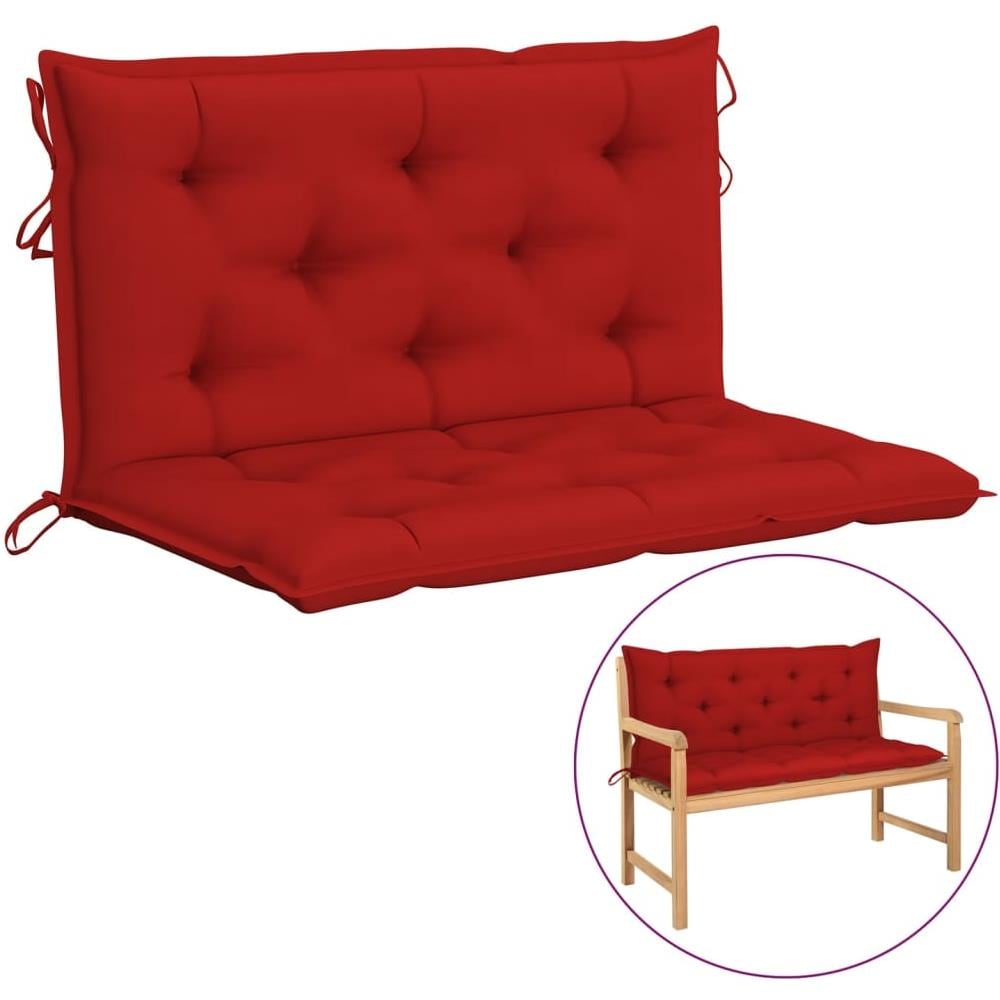 Cuscino per Panca Rosso 100x (50+50) x7cm in Tessuto Oxford - Foto 1