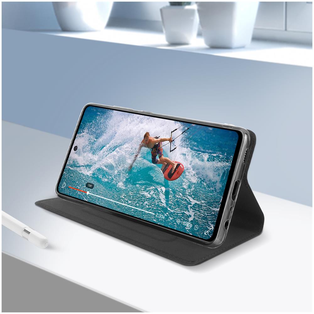Custodia Samsung Galaxy A72 Portadocumenti Supporto Video Nero - Foto 2
