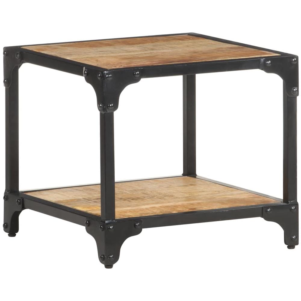 Tavolino Da Caff 40x40x36 Cm In Legno Massello Di Mango Grezzo - Foto 9