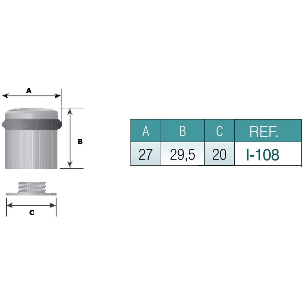 Butt Bombed Door - Gomma Nera, Finitura Opaca, Installazione Su Base Filettata, 27x29mm - Foto 3