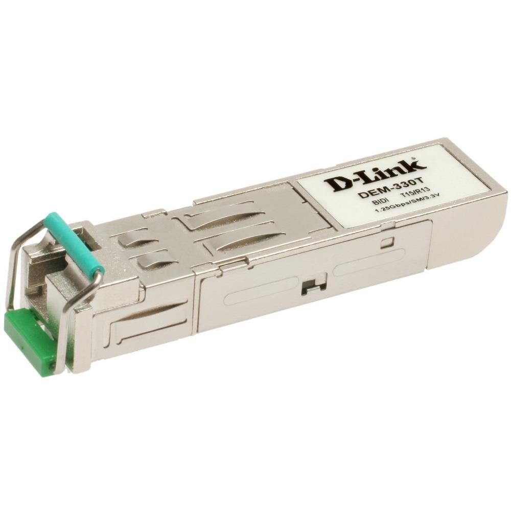 DEM-330T, 1000BASE-BX-D, Cablato, TUV, UL, FDA, FCC Class B, ICES-003 Class B, CE Class B, VCCI Class B RoHS, -3 - -9 dBmW, 13,4 x 55,5 x 11,28 mm - Foto 1