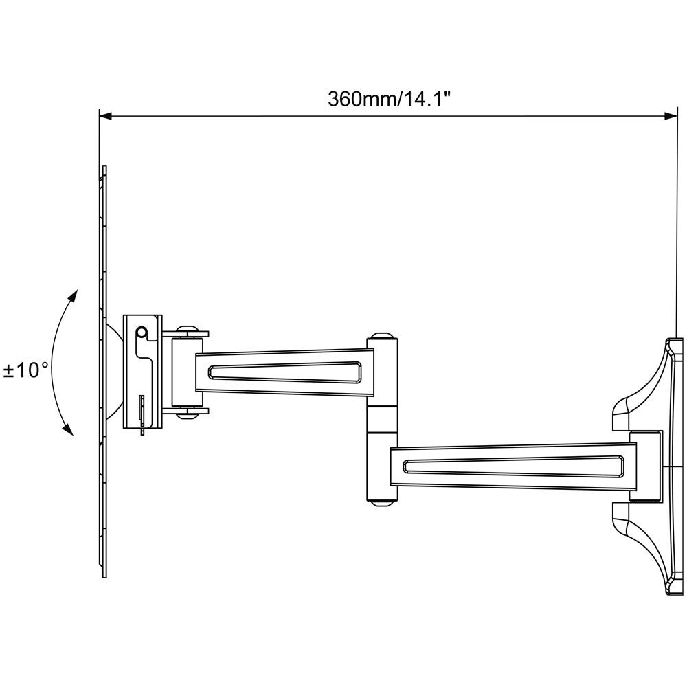 MNT 108 FULL TURN WALL MOUNT 19-37 INCH 37" Nero supporto da parete per tv a schermo piatto - Foto 7