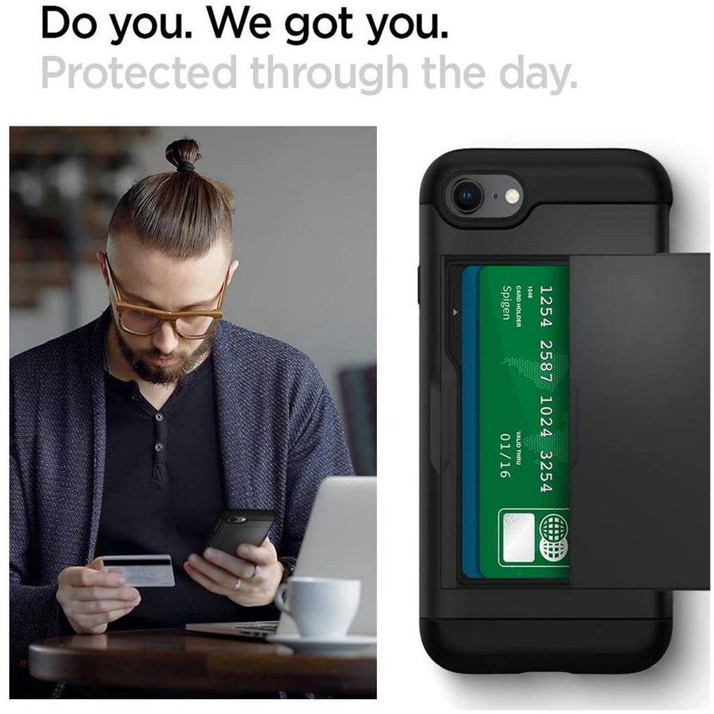 Slim Armor Custodia Cover Protettiva Per Iphone 7/8 / Se 2020 Nero - Foto 2