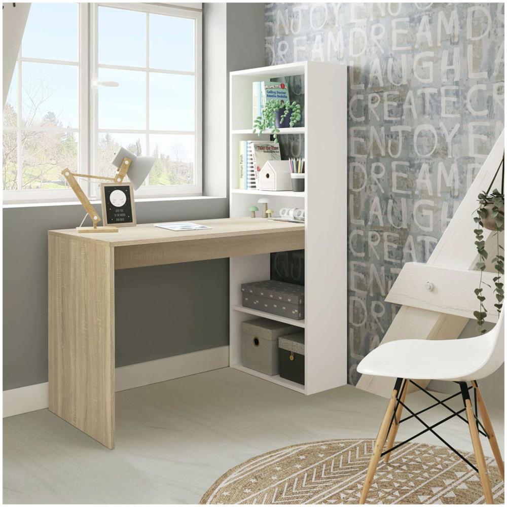 Scrivania Con Libreria Reversibile Nordik - Foto 1