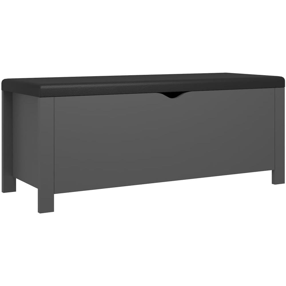 Contenitore con Cuscino Grigio 105x40x45cm Legno Multistrato - Foto 1