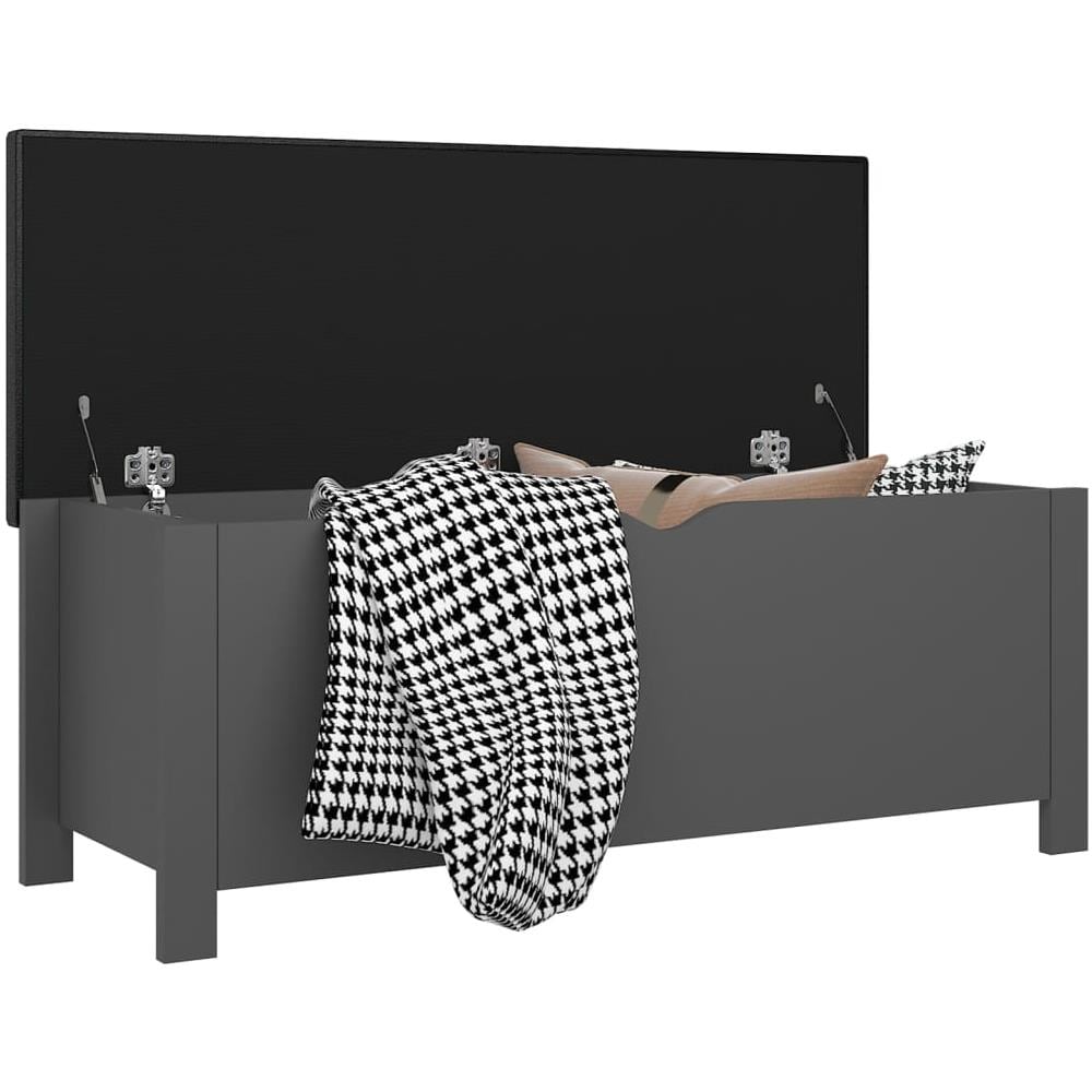 Contenitore con Cuscino Grigio 105x40x45cm Legno Multistrato - Foto 6