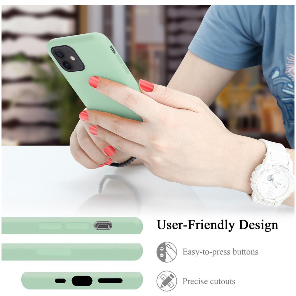Custodia Compatibile Con Apple Iphone 12 Mini In Liquid Verde Chiaro - Coperchio Protettivo In Silicone Tpu Flessibile - Foto 7