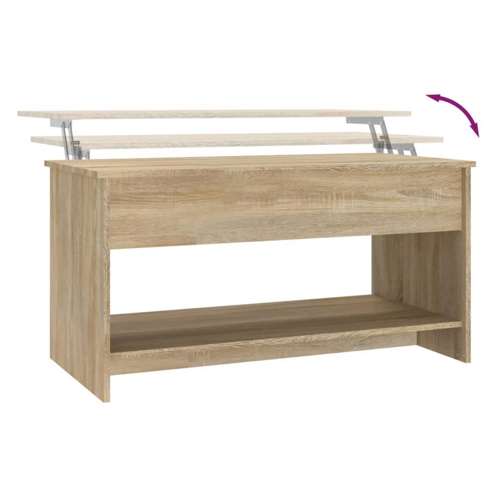 Tavolino Salotto Rovere Sonoma 102x50x52,5 Cm Legno Multistrato - Foto 7