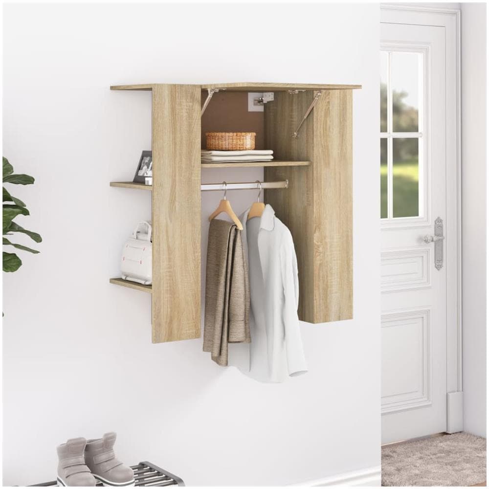 Scaffale Ingresso Rovere Sonoma 97,5x37x99 Cm Legno Multistrato - Foto 1