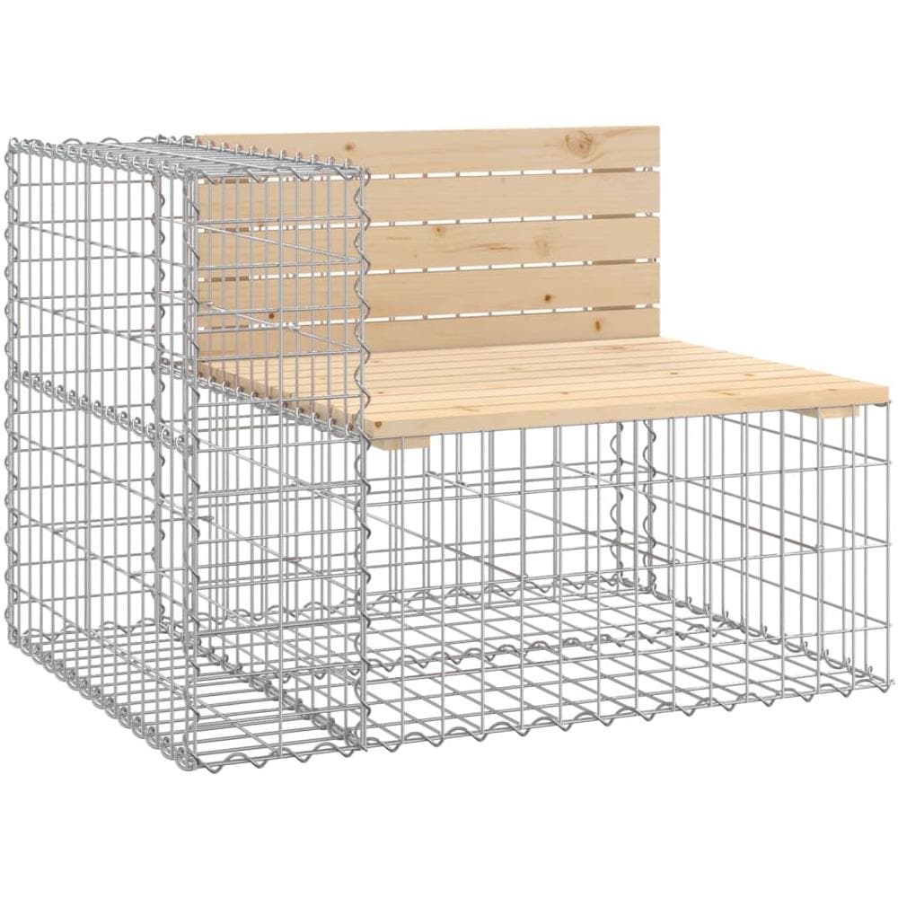 Panca Giardino Design Gabbione 287x71x65,5 Cm Massello Di Pino - Foto 3