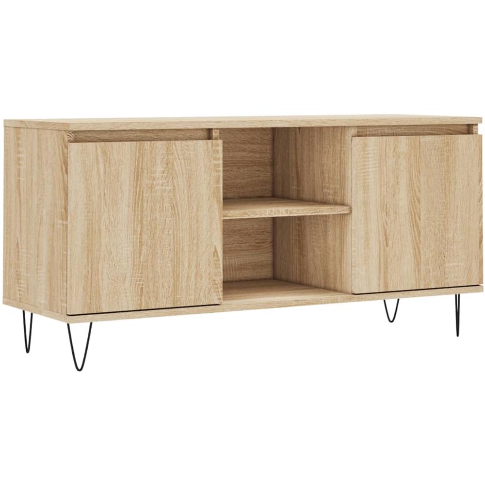 Mobile Porta Tv Rovere Sonoma 104x35x50 Cm In Legno Multistrato - Foto 2