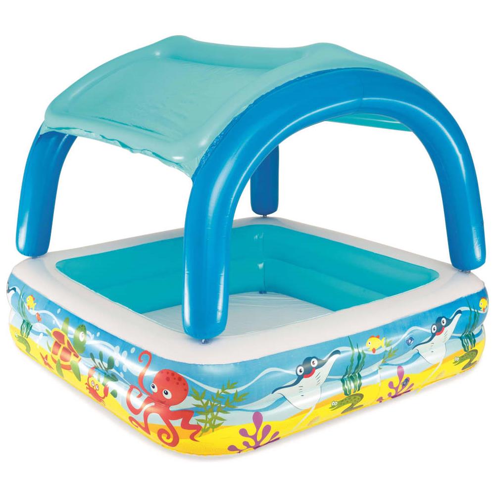 Piscina Da Gioco Con Tettoia Blu 140x140x114 Cm 52192 - Foto 1