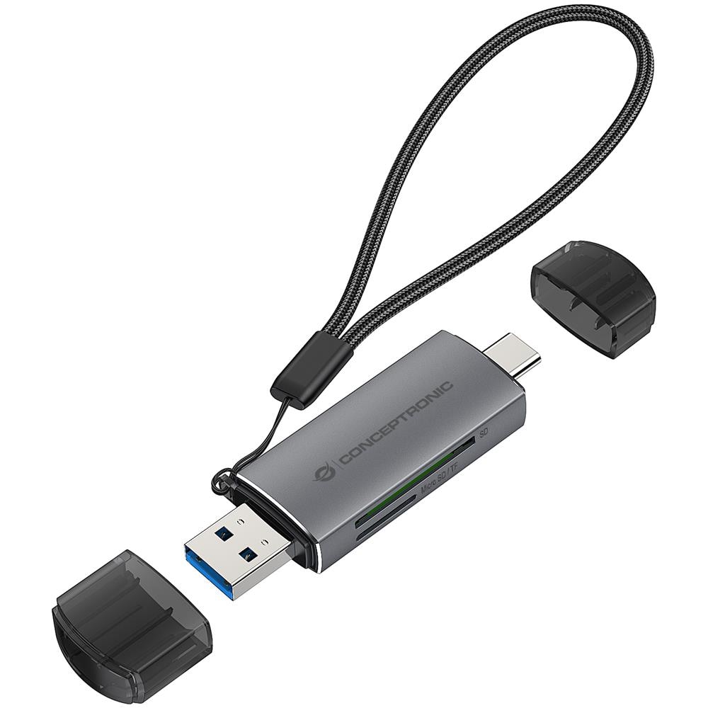 BIAN05G lettore di schede USB 3.2 Gen 1 (3.1 Gen 1) Type-A /Type-C Grigio - Foto 1