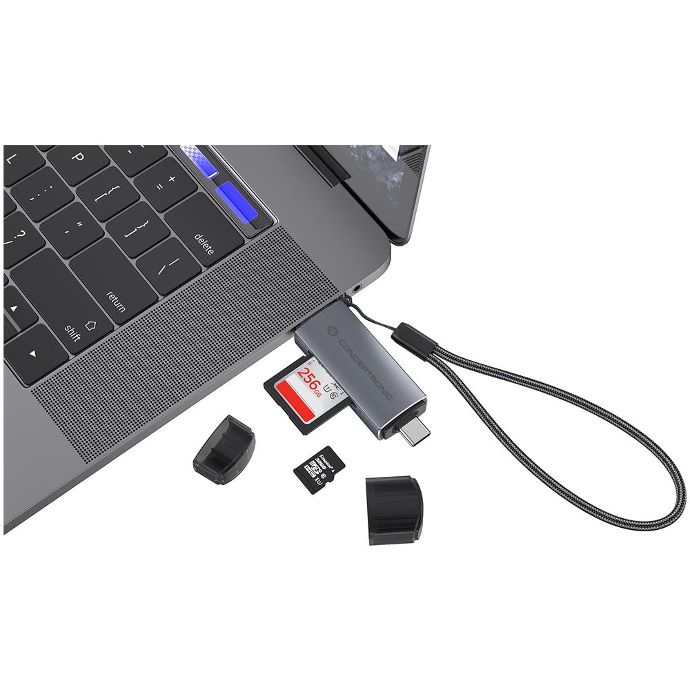 BIAN05G lettore di schede USB 3.2 Gen 1 (3.1 Gen 1) Type-A /Type-C Grigio - Foto 8