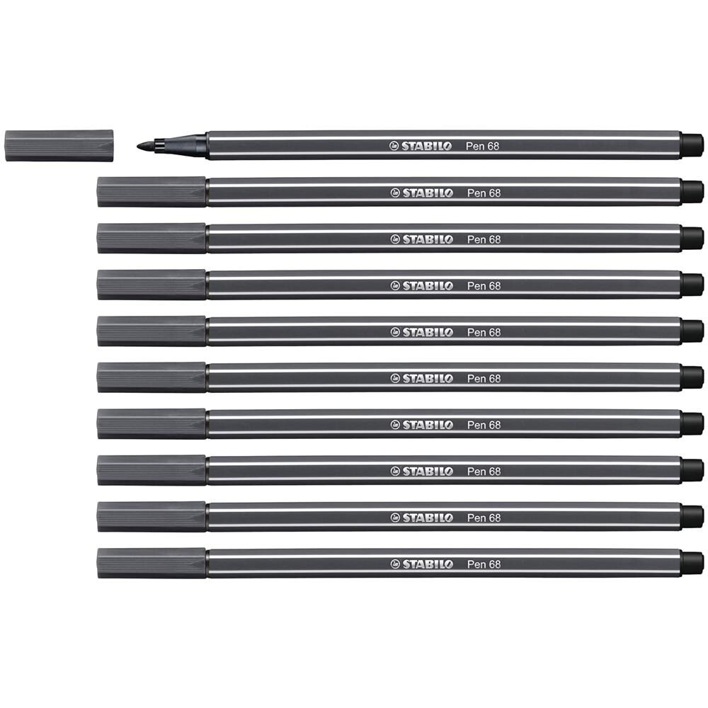 Pen 68 - Pennarello Premium - Confezione da 10 - Grigio Freddo Profondo - Foto 1
