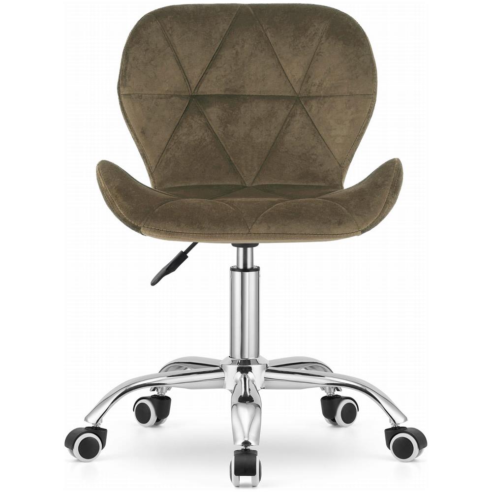 Sedia girevole ergonomica in velluto marrone Valora AVOLA per ufficio - Foto 2