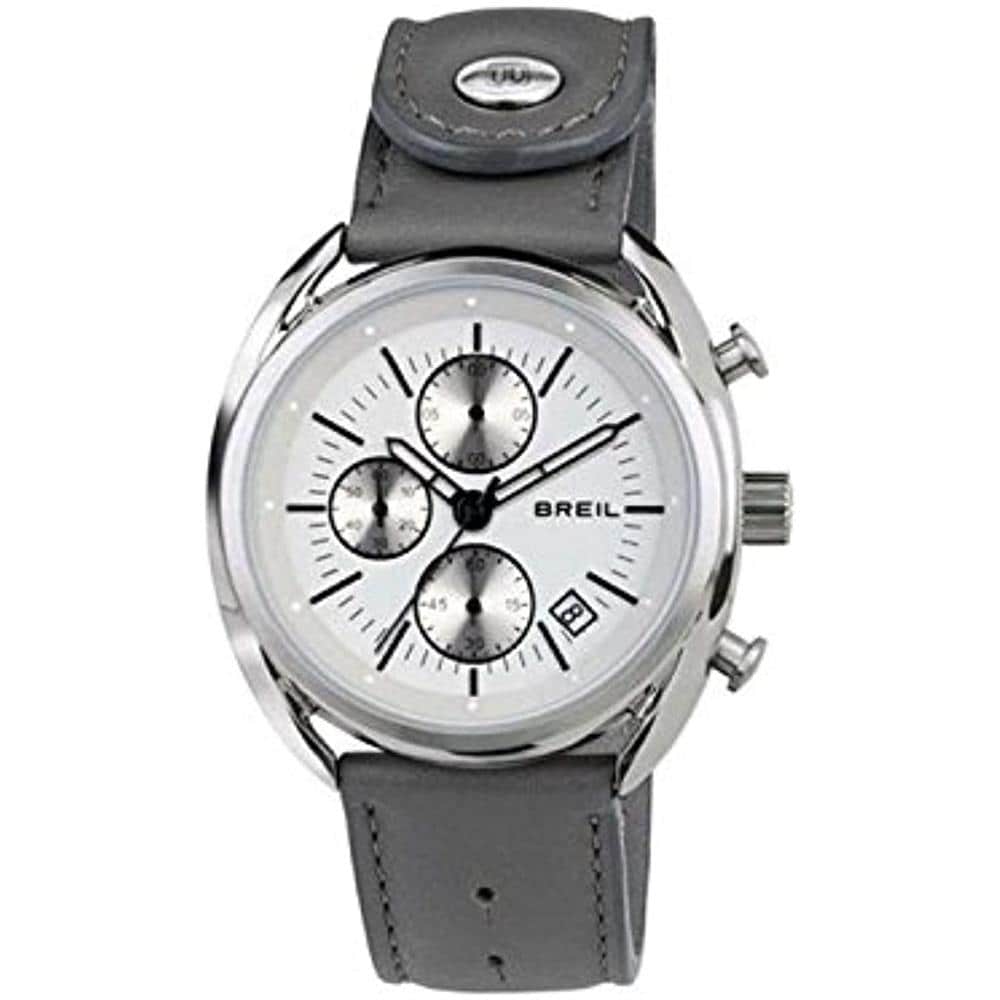 Orologio Uomo Cronografo Tw1526 con Cinturino In Pelle Grigio Quadrante Bianco Contempo - Foto 3