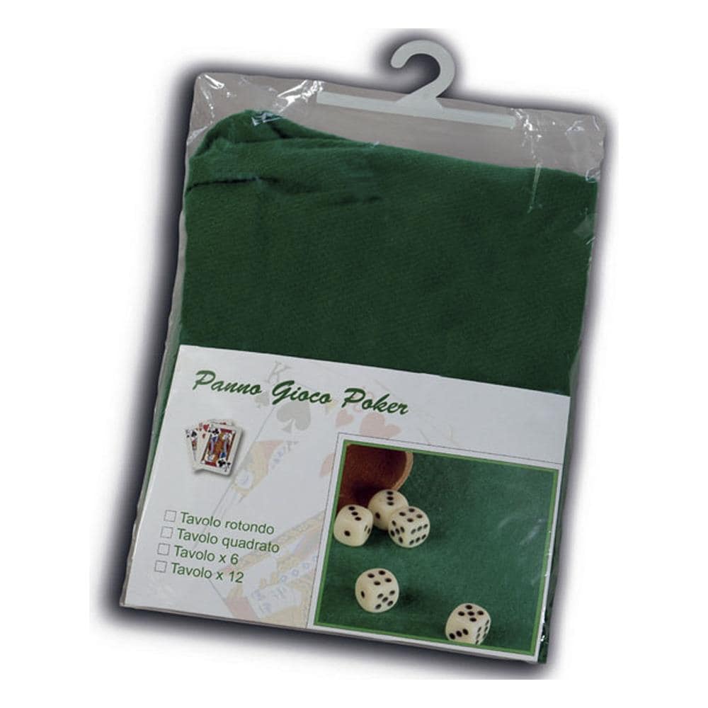 Copritavolo Sotto Tovaglia Verde Panno Carte Poker Tappeto Giochi Da Tavolo Diam. 135cm Poker - Foto 1