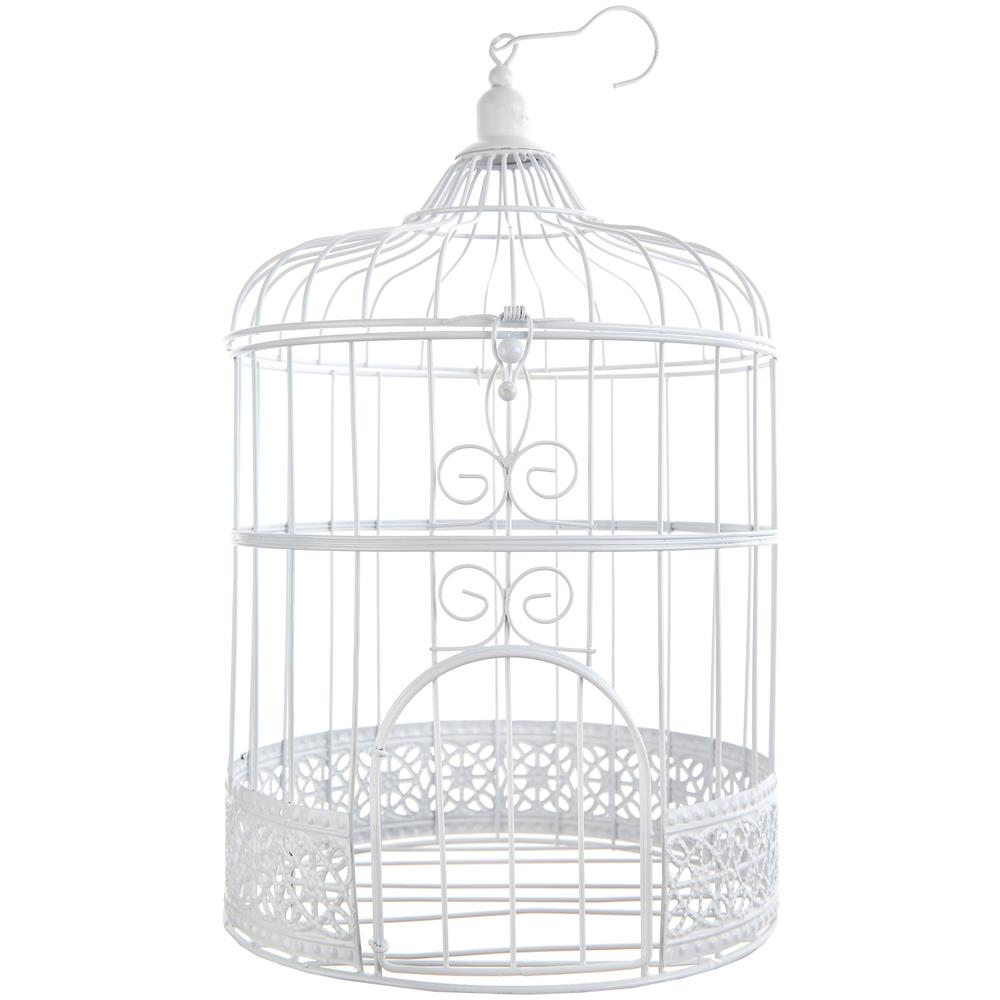 Gabbia Per Uccelli Bianca Da Decorazione 30 Cm Taglia Unica - Foto 1