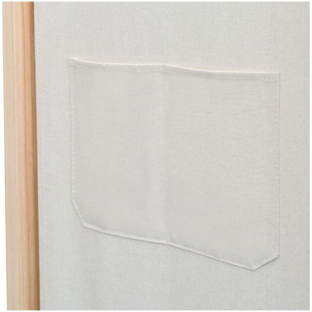 Paravento a 3 Pannelli Crema 120x170x4 cm in Tessuto - Foto 2