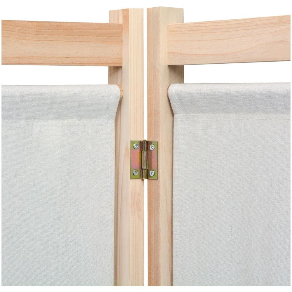 Paravento a 3 Pannelli Crema 120x170x4 cm in Tessuto - Foto 5