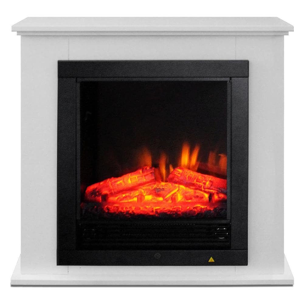 Camino Elettrico Da Terra Caminetto Lugano 1800w Effetto Fuoco + Cornice Bianca - Foto 2