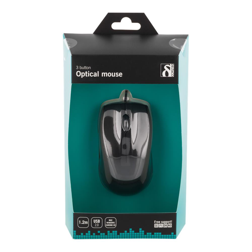 Mouse Ottico Cablato, 3 Pulsanti Con Scroll, 1200 Dpi, Nero - Foto 8