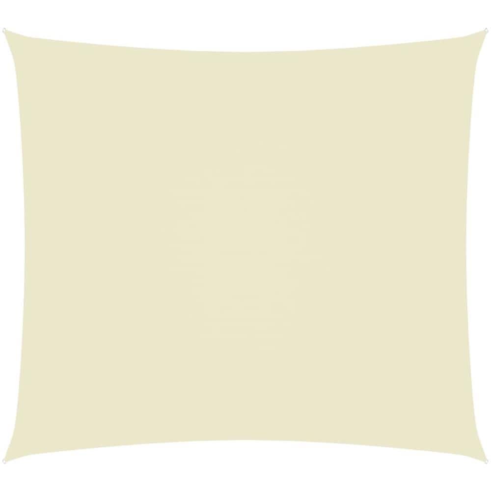 Parasole a Vela Oxford Rettangolare 4x5 m Crema - Foto 1
