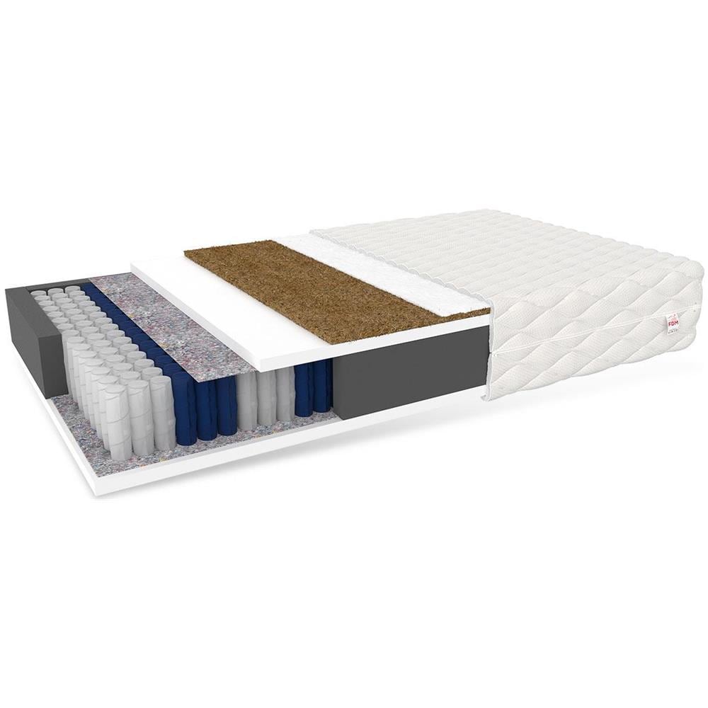 Materasso A Molle Insacchettate Family Max 80 X 200 - H2 Medio / H3 Medio Rigido - Fibra Di Cocco - Foto 1
