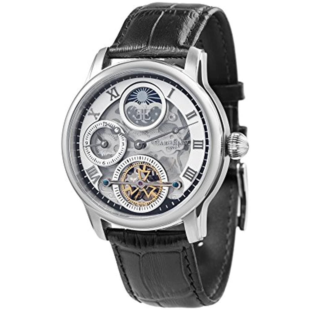 Thomas Earnhshaw Longitude Shadow Es-8063-01 Orologio Automatico Da Uomo Con Quadrante Scheletrato Argento E Cinturino In Pelle Nera - Foto 1