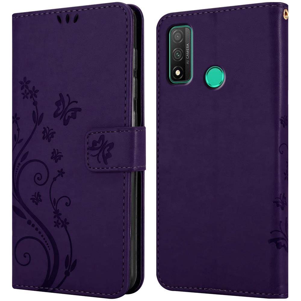 Cadorabo Custodia Compatibile Con Huawei P Smart 2020 In Lilla Scuro Fiore - Coperchio Protettivo In Design Floreale Con Chiusura Magnetica, Funzione Stand E Slot Per Carte - Foto 8