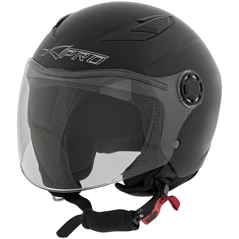 Casco Scooter Moto Bambino Ragazzo Protettivo Certificato Ece 22-05 Nero L - Foto 2