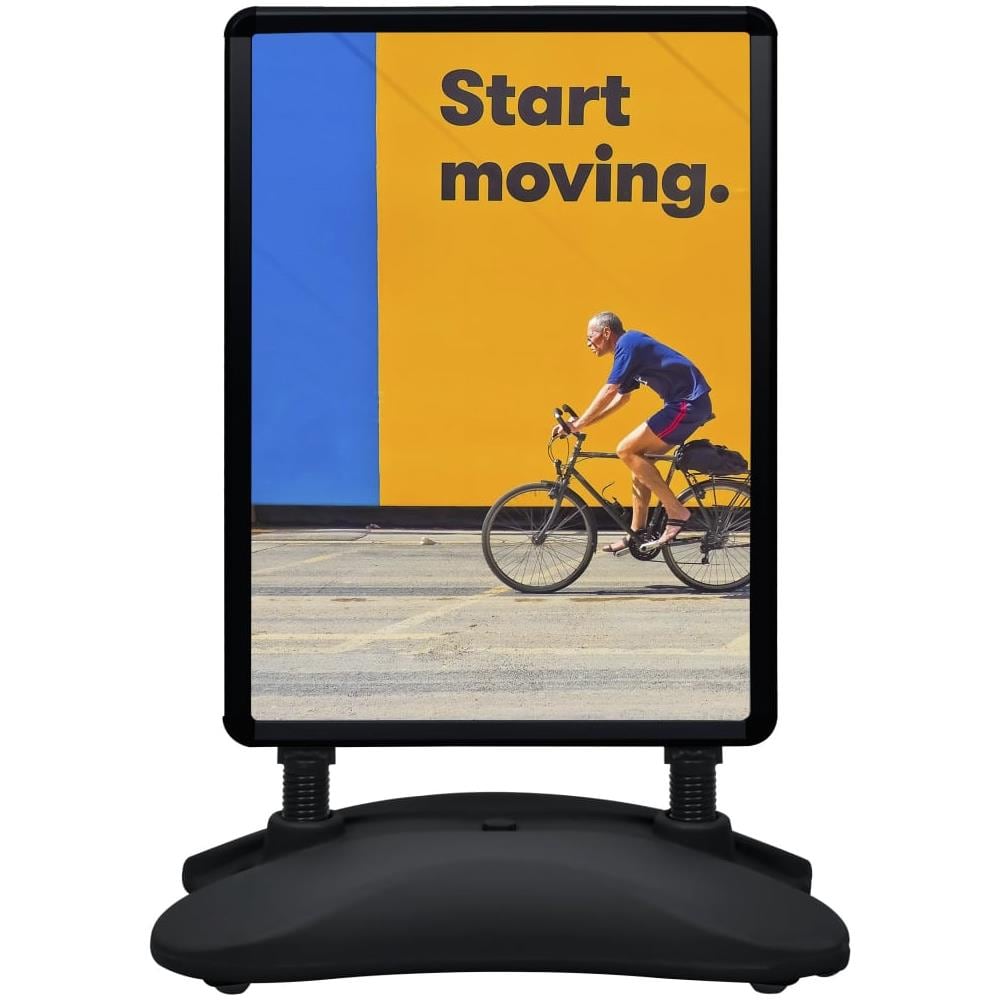 Piedistallo per Poster A1 Base ad Acqua Nero Lega di Alluminio - Foto 2