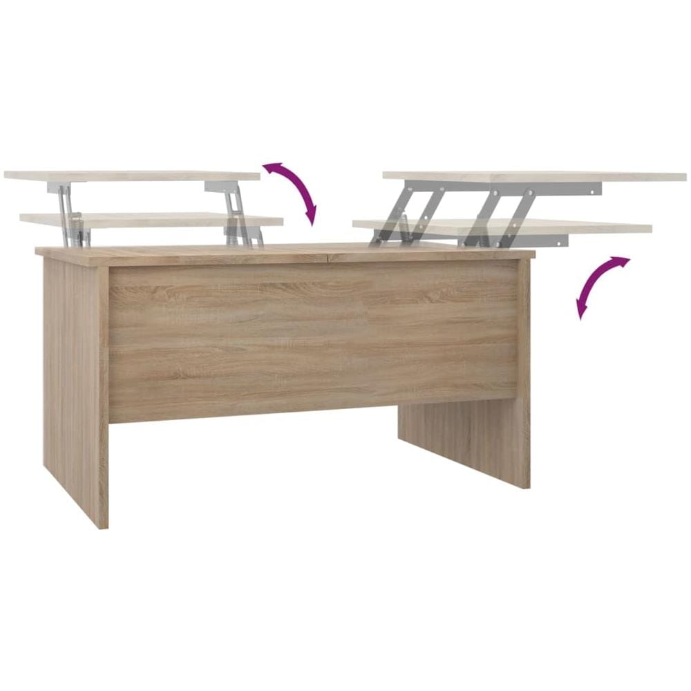 Tavolino Salotto Rovere Sonoma 80x50x42,5 Cm Legno Multistrato - Foto 7