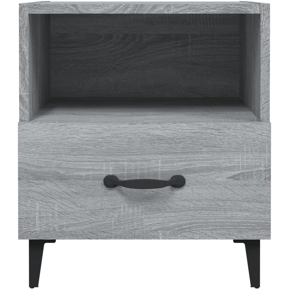 Comodino Grigio Sonoma In Legno Multistrato - Foto 2