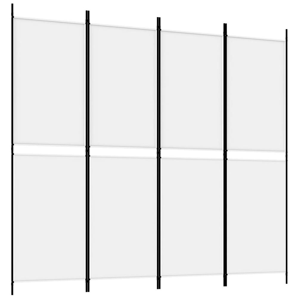 Divisorio A 4 Pannelli Bianco 200x180 Cm Tessuto - Foto 2