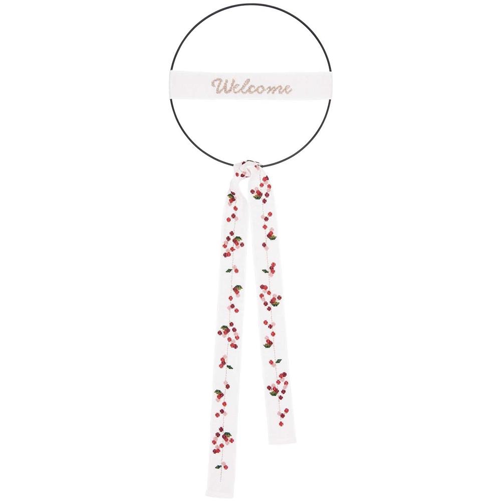 Kit Da Ricamo Welcome Cerchio In Metallo Ø 15 Cm - Foto 1