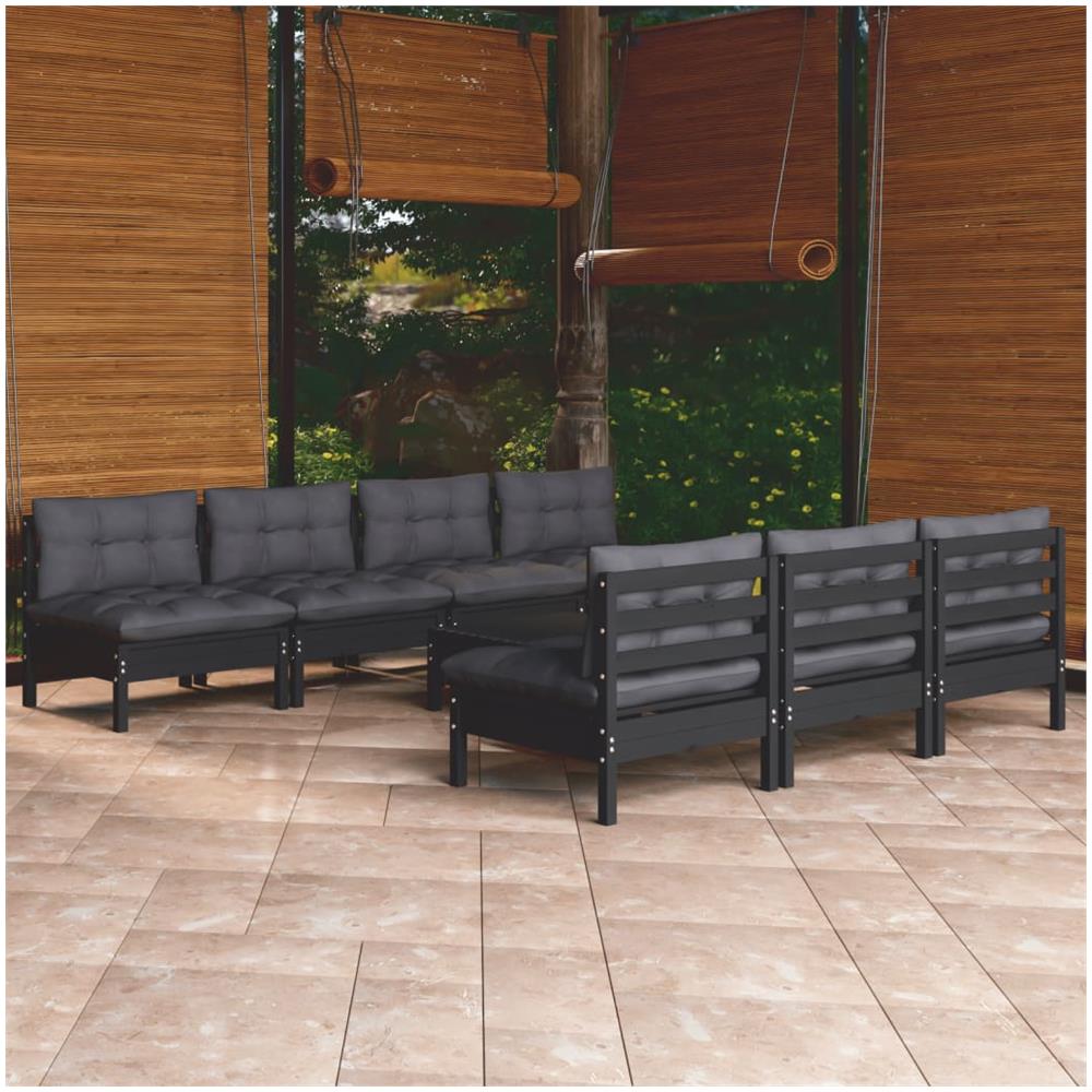 vidaXL Set Divani da Giardino 4 pz Elegante Comodo Robusto Sofa con Tavolino Sedie Poggiapiedi con Cuscini Ecologico in Polyrattan Marrone