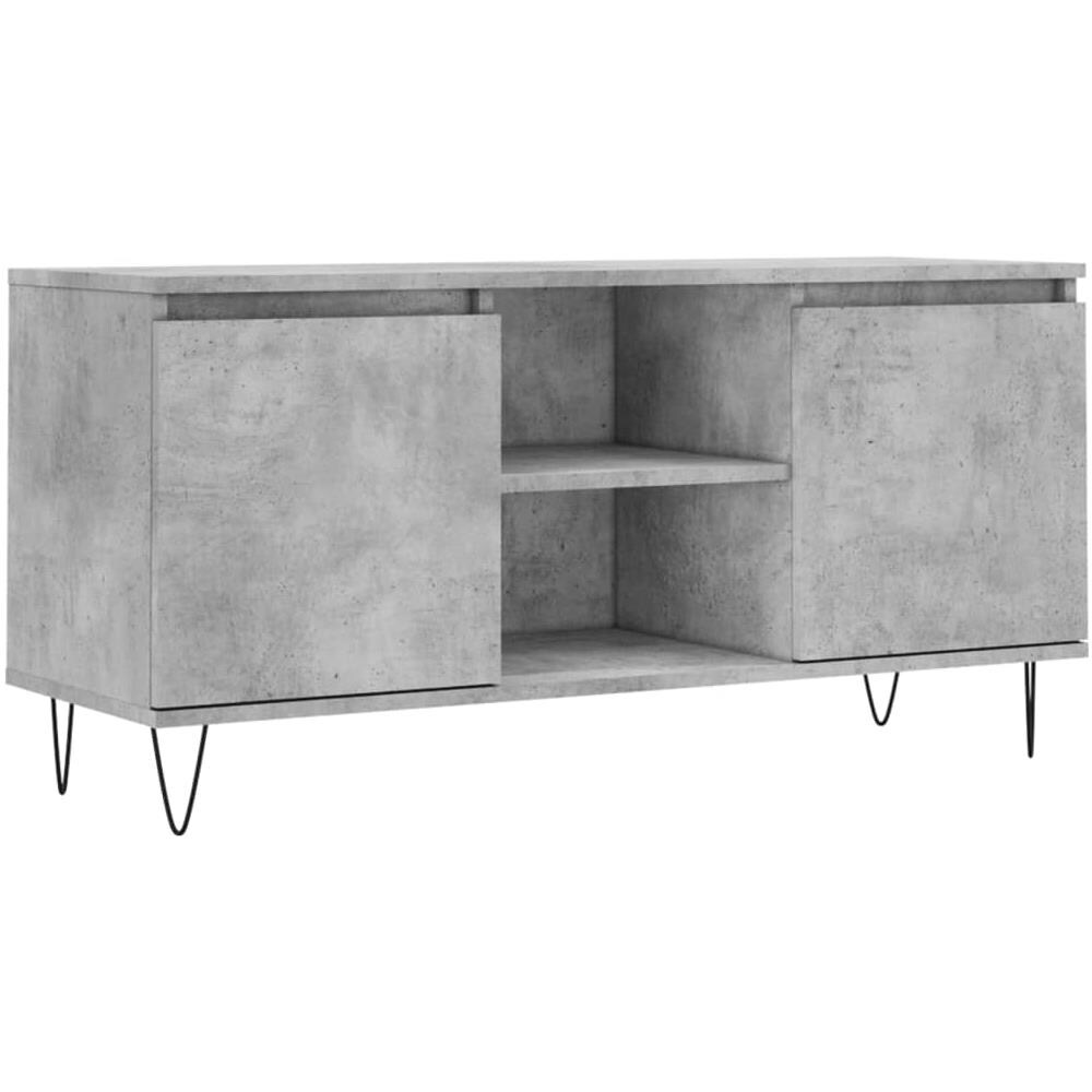 Mobile Porta Tv Grigio Cemento 104x35x50cm In Legno Multistrato - Foto 2