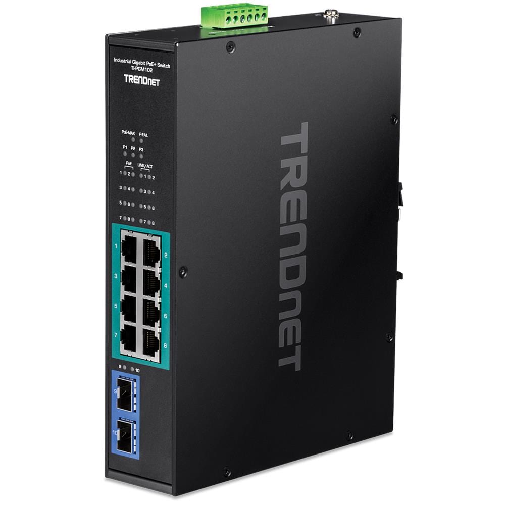 TI-PGM102 Switch di rete Gigabit Ethernet (10/100/1000) Supporto Power over Ethernet (PoE) Nero - Foto 1