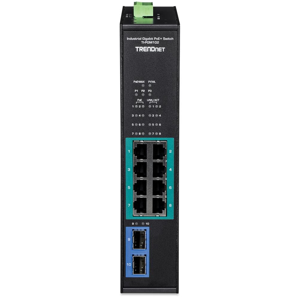 TI-PGM102 Switch di rete Gigabit Ethernet (10/100/1000) Supporto Power over Ethernet (PoE) Nero - Foto 2