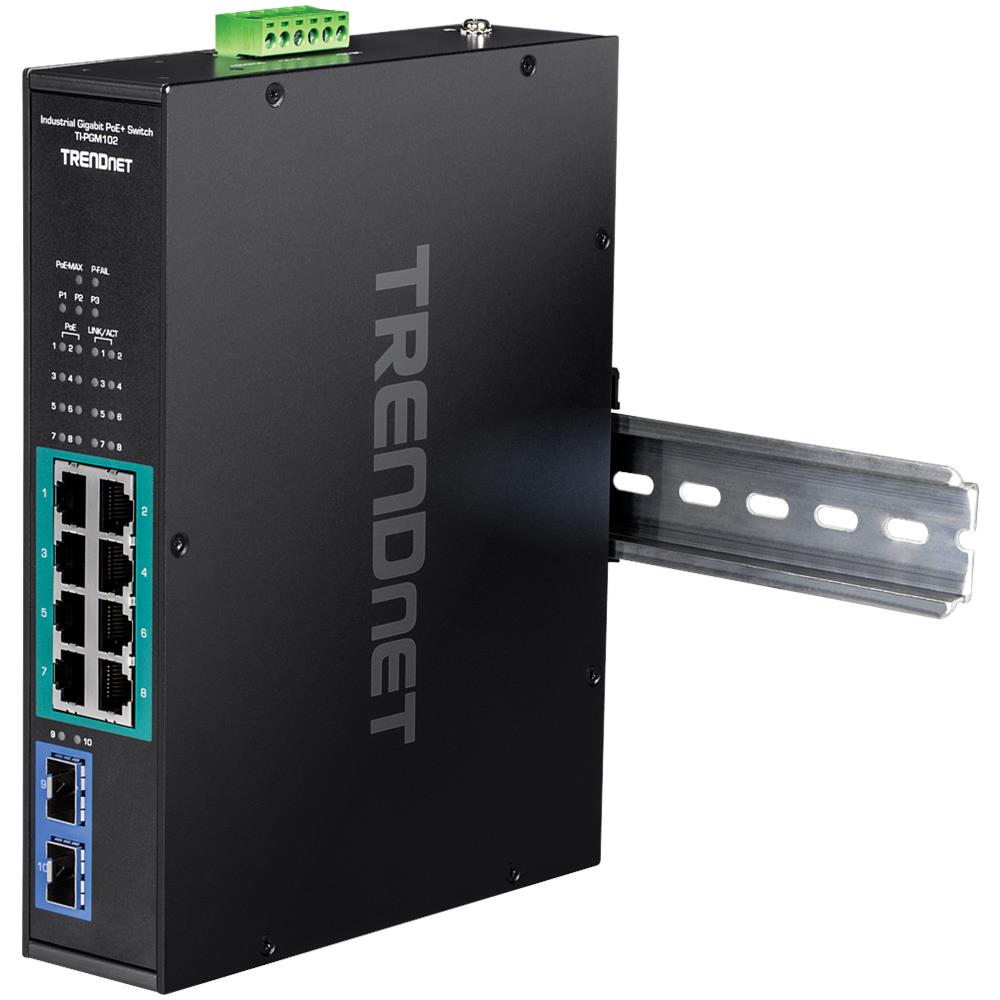 TI-PGM102 Switch di rete Gigabit Ethernet (10/100/1000) Supporto Power over Ethernet (PoE) Nero - Foto 6