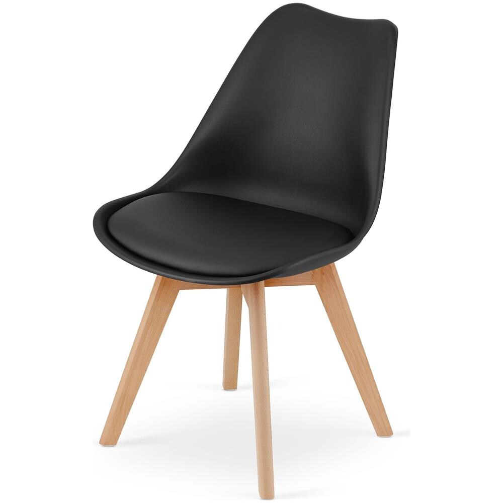 Sedia RIXK - Sedia ergonomica da pranzo nera x2 - Foto 7