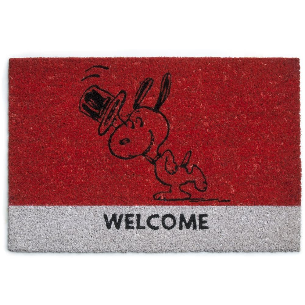 Zerbino Peanuts snoopy cm. 40x60 rosso. - Foto 1