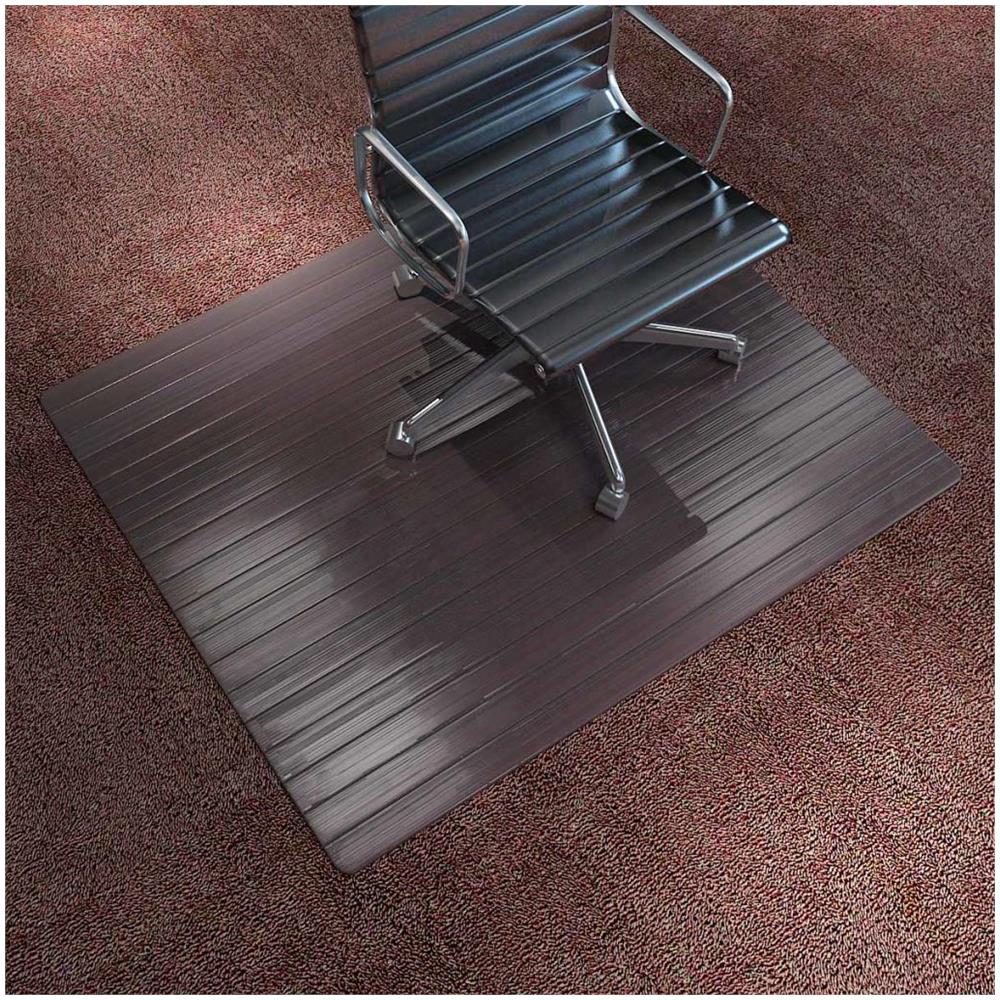 Vidaxl Tappetino Da Sedia Protezione Pavimento Bambù Marrone 90x120 Cm