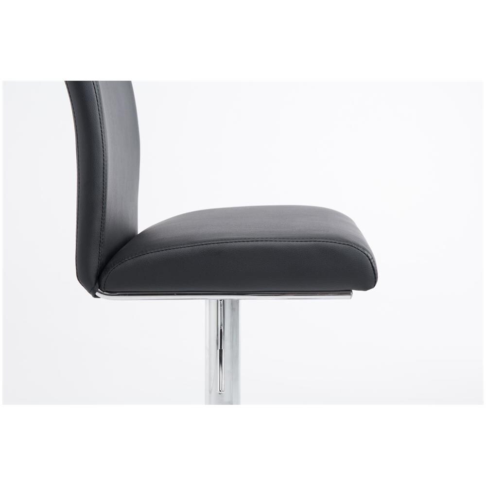 Sgabello Design Köln Con Schienale E Poggiapiedi I Sgabello Alto Imbottito In Similpelle Girevole E Regolabile 60-80,5 CM Nero - Foto 5