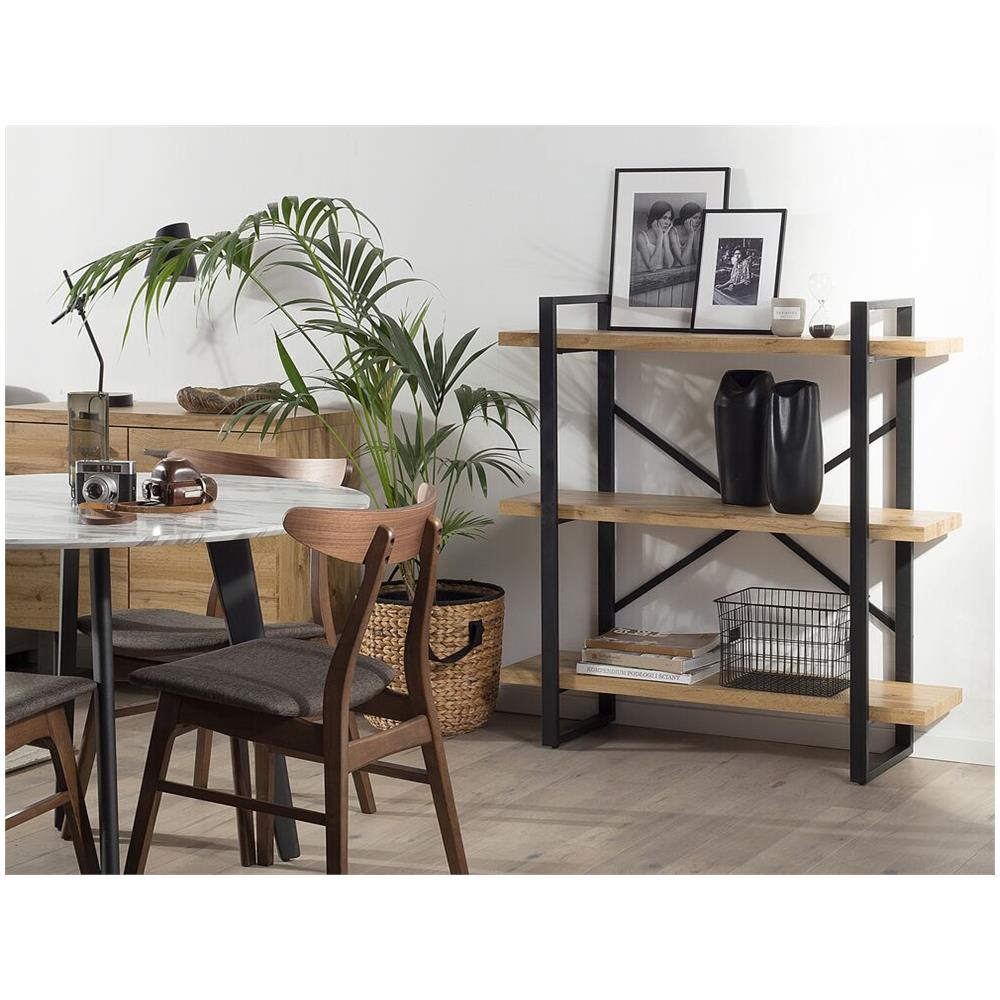 Scaffale Con 3 Mensole Colore Legno Naturale Timber - Foto 2