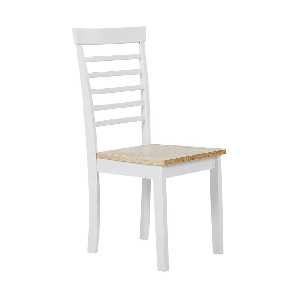 Set Di 2 Sedie Da Pranzo In Legno Chiaro E Bianco Battersby - Foto 2
