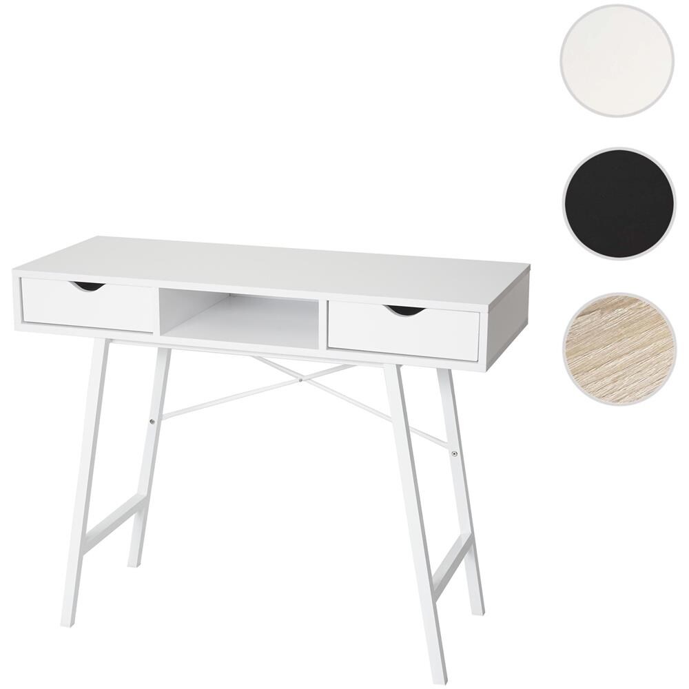 Mendler Scrivania HWC-K81 Con Ripiani Regolabili – 120x100x60 Cm – Ferro E MDF – Grigio Marrone – Per PC E Laptop - 6